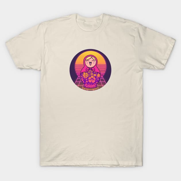 Synthwave kawaii Russian Doll T-Shirt by Verbinavision